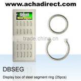 25 Pieces Display Box of Steel Nose Hoops, Steel Segment thumbnail-1