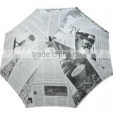 heat transfer printing white color straight rain umbrella