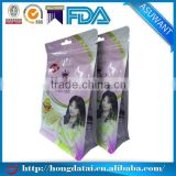 2014 New Product Quad Seal Side Gusseted Bags Stand Up Zipper Mylar Bag With Hanging Hole FDA