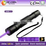 100mw 405nm Hand Held Cheap Violet Purple Blue Laser Pointer for Money Detector thumbnail-1
