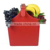 Leather Leather Leather Basket Basket Storage Basket Leather Hand Basket PU Gift Basket Pseudoderm Food Basket thumbnail-1