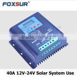 40A 12V-24V PWM Solar Charge Controller, With LCD Display Battery Voltage and Capacity, PWM Charging for Off Grid PV Controller thumbnail-2