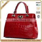 S357-A2307 Gorgeous Red Handbags Elegant Lady Satchels Factory Price Crocodile Handbags 2015 Leather thumbnail-4