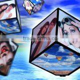 Acrylic Rotating Photo Display Cube, Revolving Picture Frame thumbnail-1