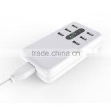 LED Light Multiple USB 6 Ports 8.4A Charger Quick USB Desktop Charger With Crystal Sticker for IPhone IPad SamsungGalaxy Pad thumbnail-3