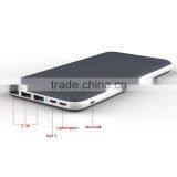 20000mAh Ultra Slim Power Bank, 10 Times Charging, Dual USB Portable External Battery With Lightningport, Type C , Microusb