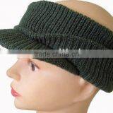 Custom Mens Knit Beanie Hat With Visor