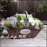 Flower Wicker Basket With Handle thumbnail-4