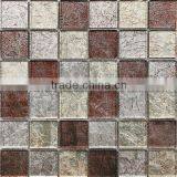 Gold Foil Crystal Glass Mosaic Tile (PM4805)