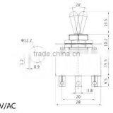 Pcb Mounting Switch,Toggle Switch With UL Approval,DPST ON-OFF Toggle Switch thumbnail-4