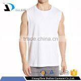 Daijun OEM slim fit 100% cotton plain man white tank tops in bulk