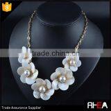 Lady Girl Party Shell Flowers Necklace,Handmade Fashion Pendant Necklace thumbnail-1