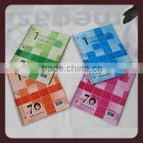 cheap plastic cover spiral notebook with colored paper
