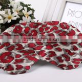 Custom very cheap 100 polyester leopard print sleep eye mask