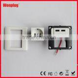 2100mAh Home Wall Charger Socket Plate Connector EU Plug Dual USB Ports Power Outlet Adapter Panel thumbnail-5