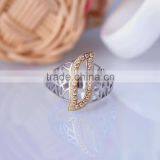 Pure Silver Hollow Out Life of Tree Branches Net Leaf Ring With Gold Plated thumbnail-5