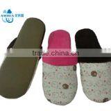 OEM Ladies Indoor Printing Fabric Slipper 2015 Customized Terry Winter High Quality Warm TPR Slippers thumbnail-3