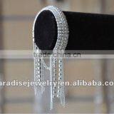 FRINGE CHUNKY CUFF RHINESTONE WEDDING BRACELET thumbnail-1