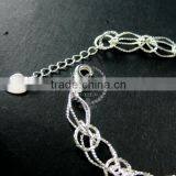 19cm Silver Plated Brass Faceted Rhombic Link Fashion DIY Bracelet Supplies 1900071 thumbnail-2