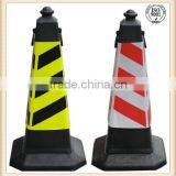 75CM Square PE Traffic Cone Black Base thumbnail-1