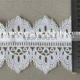 100 % Polyester New Fancy Embroidery Lace Trim,scallop Lace Trim, Eyelash Crochet Lace Trim in White thumbnail-5