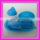 5pcs Oval Plate Blue Dinnerware Plastic Picnic Set thumbnail-1