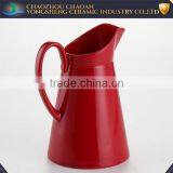 New Design Red Bathroom Use Water Pitcher Ceramic thumbnail-1
