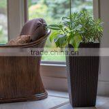 All Weather Garden Rattan Handmade Flower Basket thumbnail-2