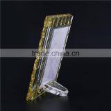 Factory Supplier Newest Two Color Yellow and Clear Crystal Photo Frame thumbnail-2