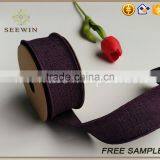 100% Polyester Linen Look Fabric for Gift Ribbon thumbnail-4