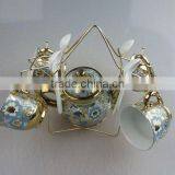 Stock Porcelain Coffee Set With Decal thumbnail-1