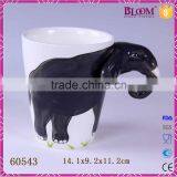Unique White Ceramic Elephant Desgin Animal Mug thumbnail-1
