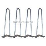 16 Inch Set of Four Steel Hairpin Table Legs for End Tables thumbnail-1