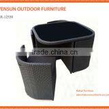 Hot Sales Synthetic Rattan Leisure Outdoor Furniture French Folding Table Set thumbnail-1