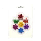 New Design Fancy Flower 7 Color Crayon, 7 pk Flower Wax Crayon, Novelty Flower Shaped Crayon Set thumbnail-2