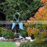 High Quality Indoor Decoration Bronze Crane Treading Turtle Sculpture for Sale thumbnail-2