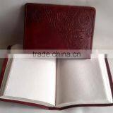 Handmade Genuine Plain Pippin Embossed Paisley Design Leather Notebook thumbnail-3