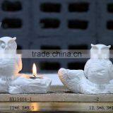 Ceramic White Owl Tea Light Porcelain Candle Holders Wholesale thumbnail-2