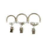 Wholesale Brushed Nickel Plating Iron Curtain Ring With Clip / Rod Ring With Clip Hanging / A Ring With A Clip thumbnail-6