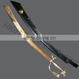 Belly Dance Sword Gold Plated Made Stainless Steel With Cover Dragon Handle thumbnail-1