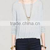 Sexy Women Ladies Crew Neck Backless Casual Long Sleeve Cotton T-Shirt Blouse Tops thumbnail-2