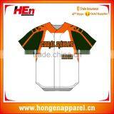 Hongen Apparel Sublimation Cheap Blank Baseball Jersey Wholesale thumbnail-1