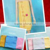 Cheap Stock Polyester Towel Jacquard Adult and Kids Bath Towel Stocklots,140802b