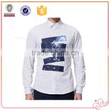 New Design High Quality 100% Cotton Men Casual Slim Fit Shirts Long Sleeve Custom Printing OEM Wholesale