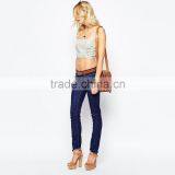 Plain Custom Slim Fit Denim Jeans Made in China for Women in Bulk thumbnail-4
