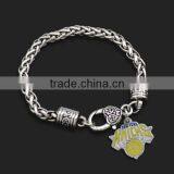 High End Custom Fans Bracelet 2016 Zinc Alloy Charm Bracelet Sports Fans Thick Chian Bracelet thumbnail-1