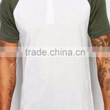 New Design Cheap Price Casual Summer Plain 180g 100% Cotton Short Sleeve Contrast Color Sleeve Mens POLO T-Shirt thumbnail-3