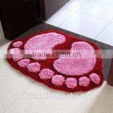Eco-friendly High Quality 100%cotton Foot Shape Bath Mat thumbnail-1