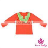 Latest Frock Designs Cotton Shirts With Arrow Ruffle Top Bib Baby Shirts Girls Tops Kids thumbnail-6