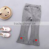 S33437W Baby Girls Flare Knitted Pants Bell Bottom Elastic Sport Pants thumbnail-2